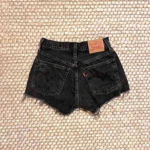 Levi’s 501 black denim shorts